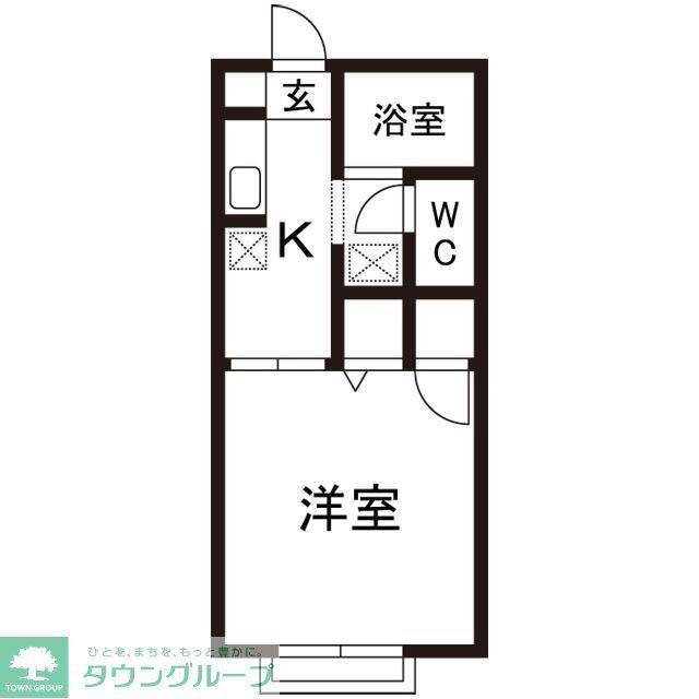 サンビアン R棟(1K/1階)の間取り写真