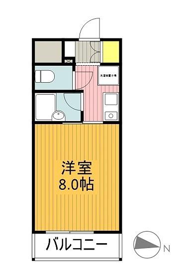 メゾンドポプラ(1K/3階)の間取り写真