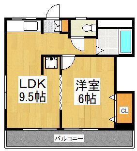 コーポ洋山(1LDK/1階)の間取り写真