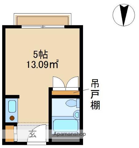プレアール小若江(ワンルーム/1階)の間取り写真