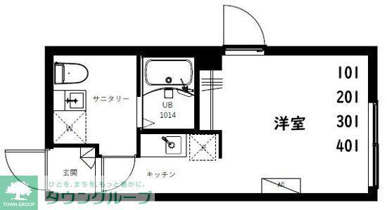 NOVEL COURT 西新井(ワンルーム/3階)の間取り写真