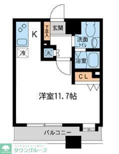 HF錦糸町レジデンス(ワンルーム/10階)の間取り写真