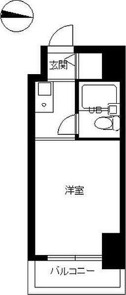 スカイコート下高井戸(ワンルーム/9階)の間取り写真