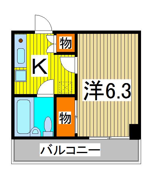 フレグランスWARABI(1K/4階)の間取り写真