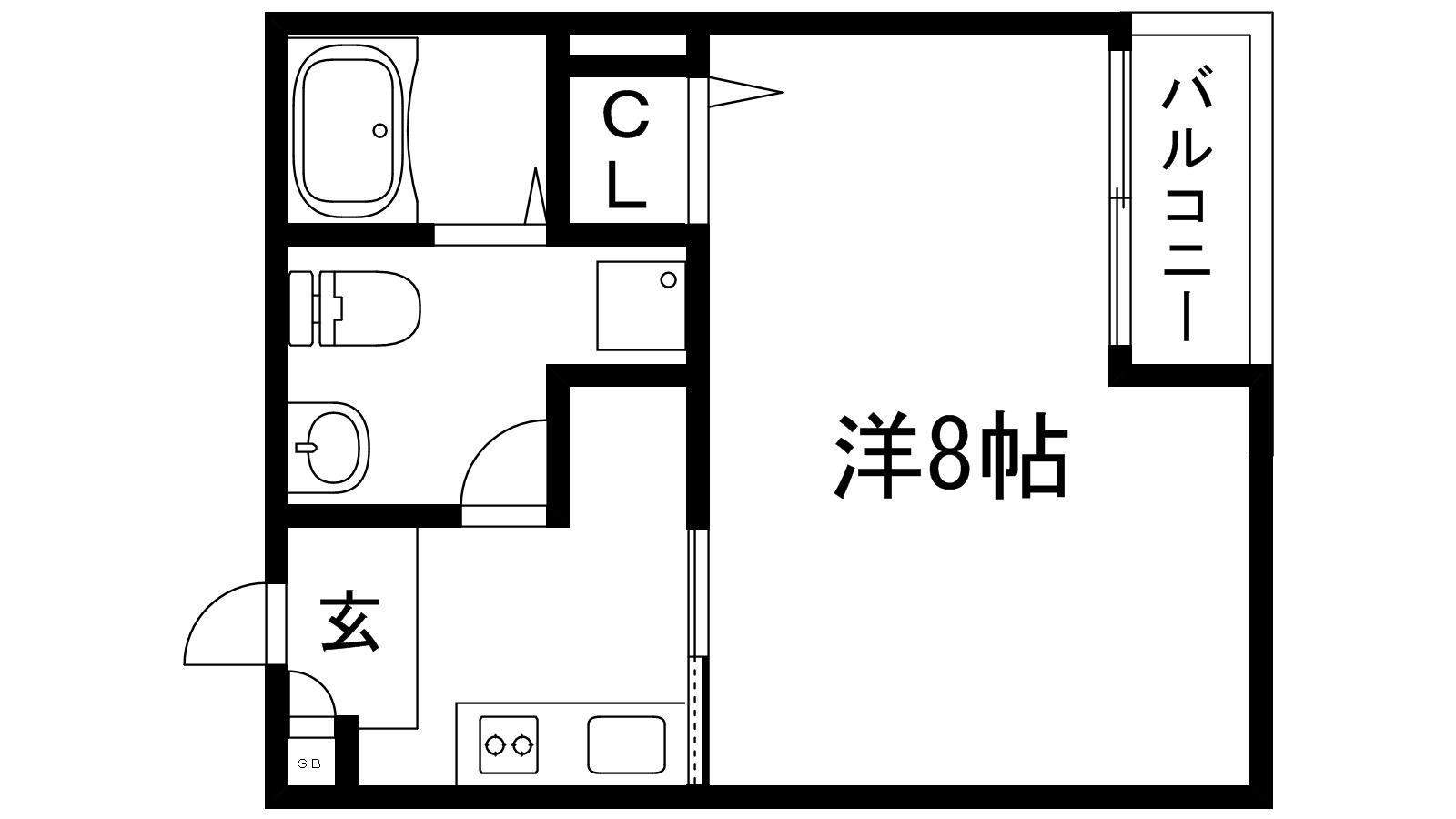 LUNA PIENA(1K/3階)の間取り写真
