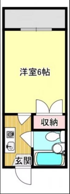 アルフィーネ十日市C(1K/4階)の間取り写真