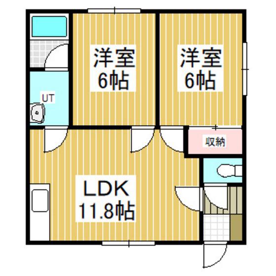 ハイムいずみ(2LDK/2階)の間取り写真