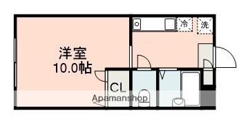 ソリアードRAN(1K/1階)の間取り写真