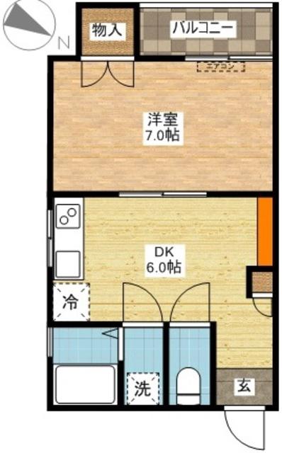 アメニティープレイスKOYANAGI(1DK/3階)の間取り写真