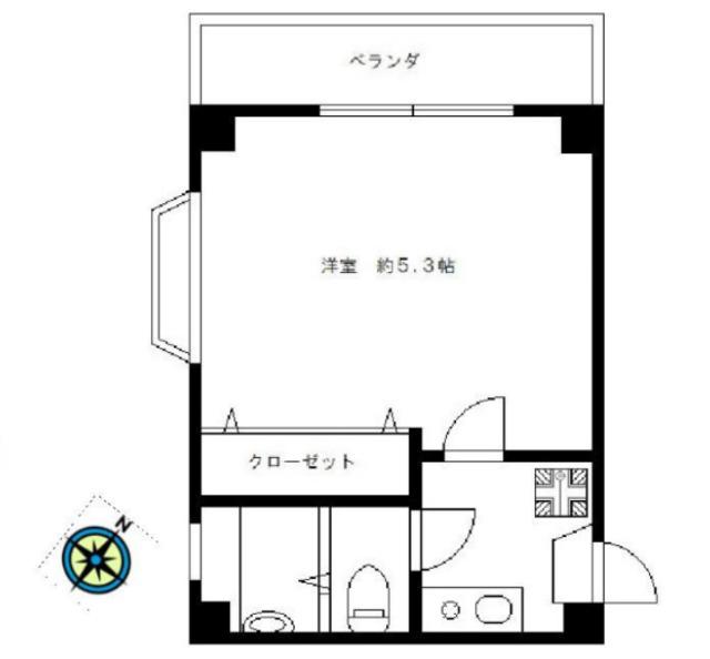 レイディアンス(1K/3階)の間取り写真