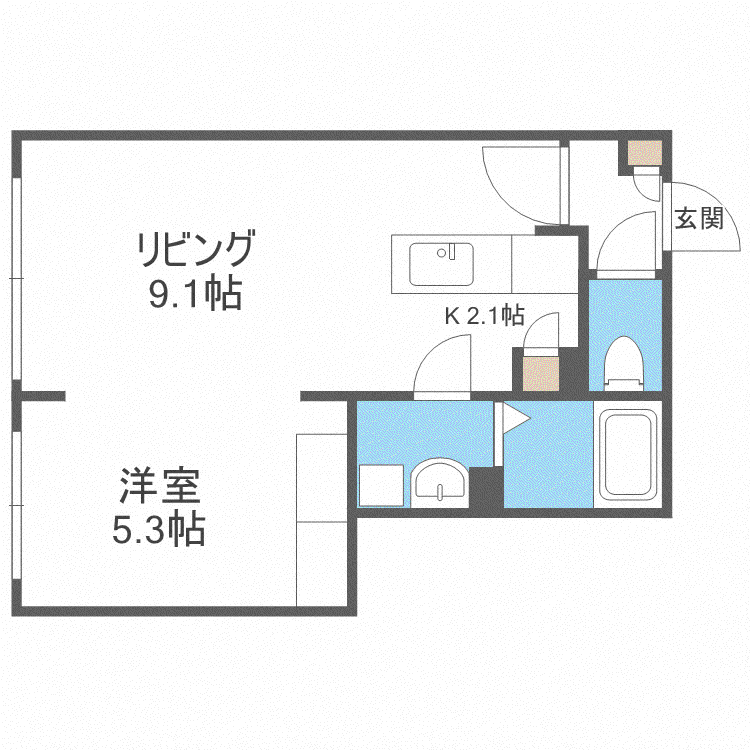 COMFORT CITY(1LDK/2階)の間取り写真