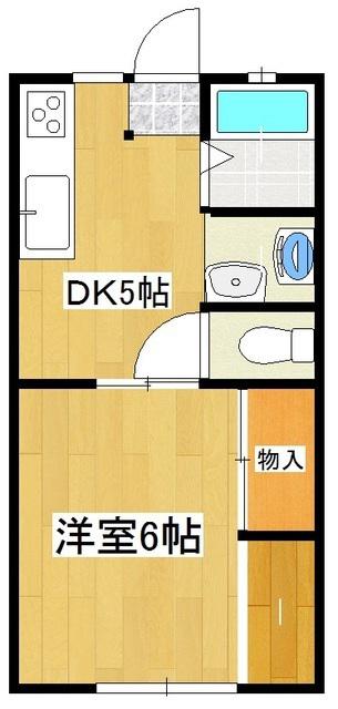ソレーユ・ナカジマ(1DK/1階)の間取り写真
