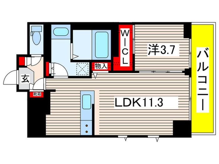テラス森下(1LDK/5階)の間取り写真