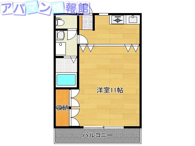 リヴァー南出来島(1K/2階)の間取り写真