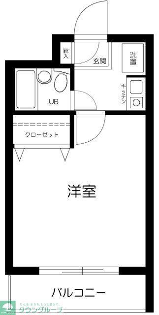 フェニックスマンション小金井(1K/2階)の間取り写真