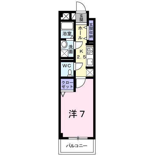 オーガスタ KTIII(1K/3階)の間取り写真