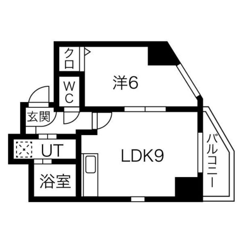 パーチェ豊平公園(1LDK/8階)の間取り写真