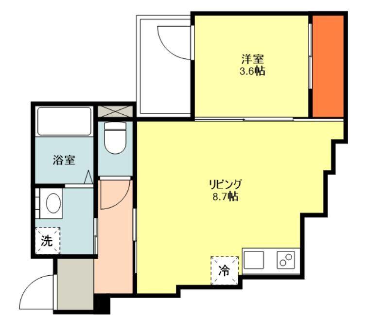 足立区綾瀬1丁目計画(1LDK/1階)の間取り写真