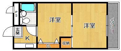 アルカディアマーユ(2K/3階)の間取り写真