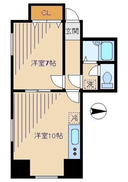 パラッツォピエトラ(1LDK/4階)の間取り写真