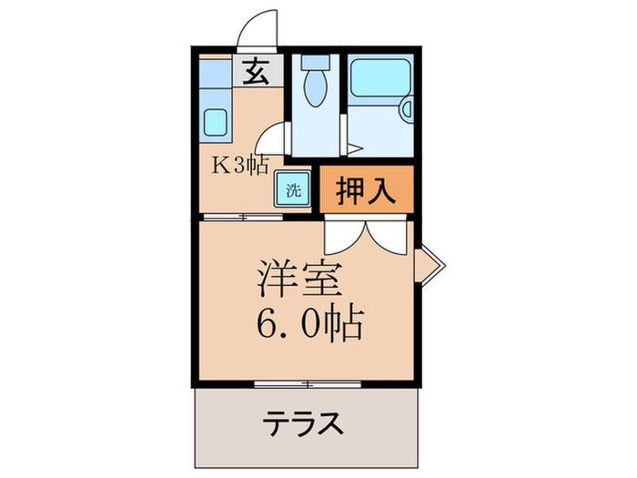 メゾン美華都(1K/1階)の間取り写真