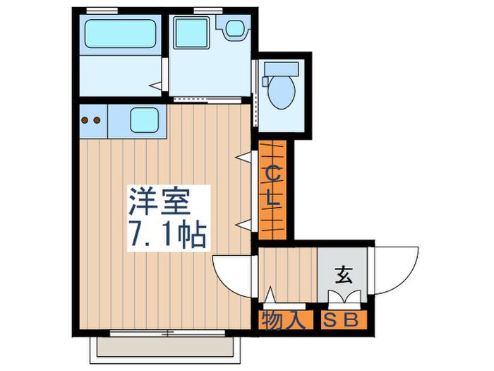 シャーメゾン中野33(ワンルーム/1階)の間取り写真