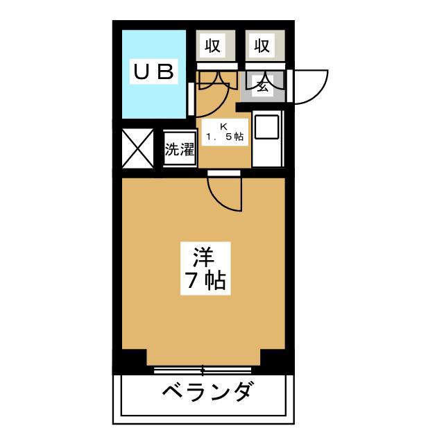 藤和シティーコープ代田(1K/3階)の間取り写真