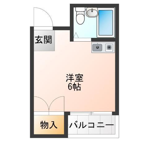 ライフステージ花園(ワンルーム/4階)の間取り写真