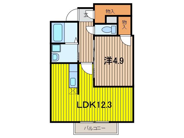 AMOUR 567(1LDK/1階)の間取り写真