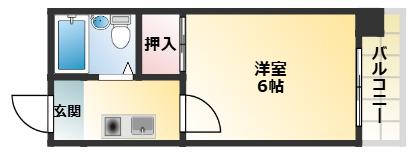クローバーメゾン公園南パートII(1K/3階)の間取り写真