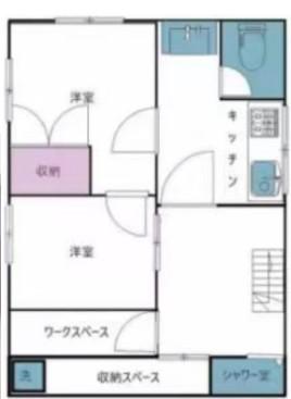FUKUMOTO ビル(2DK/3階)の間取り写真