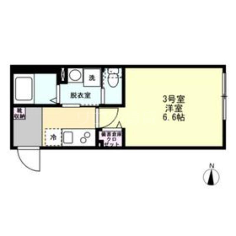 プレミアムコート川崎東門前(1K/1階)の間取り写真