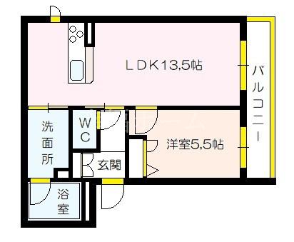 シャーメゾンローレル(1LDK/2階)の間取り写真
