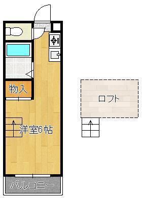 ベルシオン北九州I(ワンルーム/2階)の間取り写真