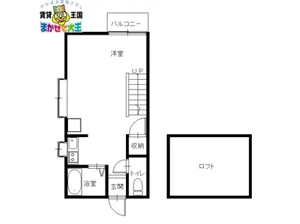 コーポ昴(ワンルーム/2階)の間取り写真