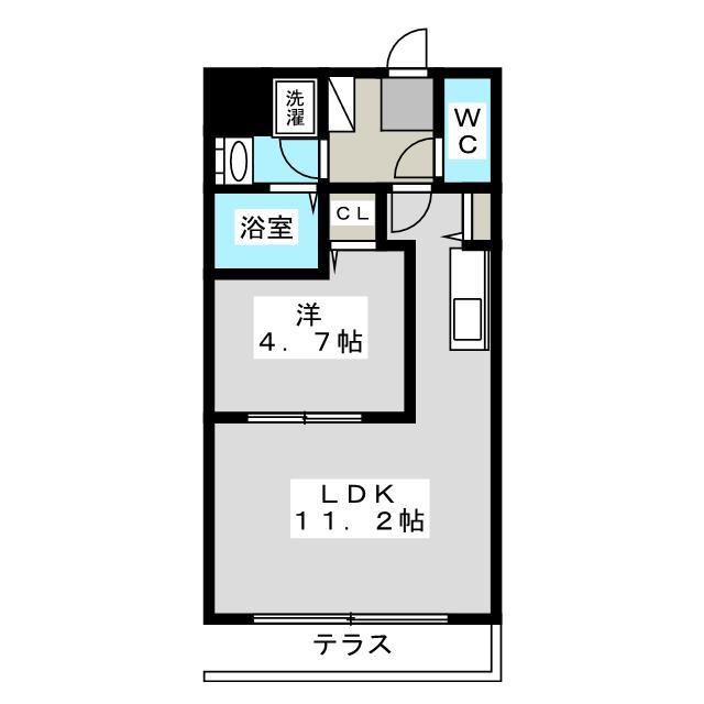 MARIETA(1LDK/1階)の間取り写真