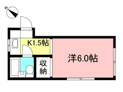 ヴィラ・ビアンカ(1K/2階)の間取り写真