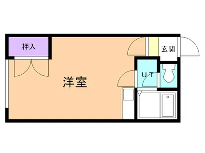 シャンティ中村(ワンルーム/1階)の間取り写真
