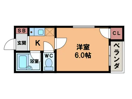 ロイヤルヴィラ昭和町(1K/4階)の間取り写真