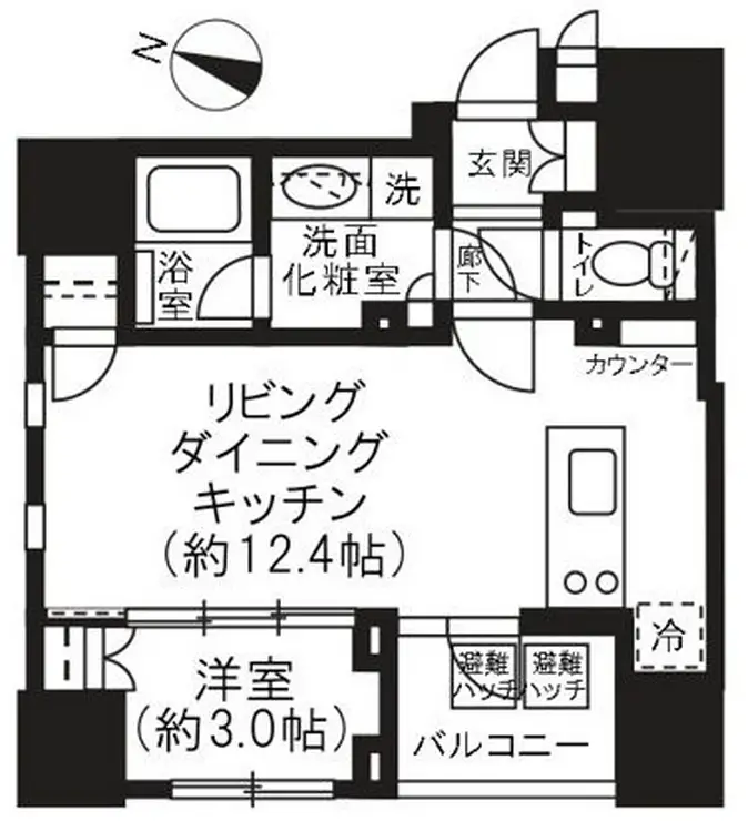 プレミスト渋谷宮益坂 8階階 間取り