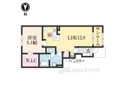 サンシャイン富堂Ⅳ(1LDK/1階)の間取り写真
