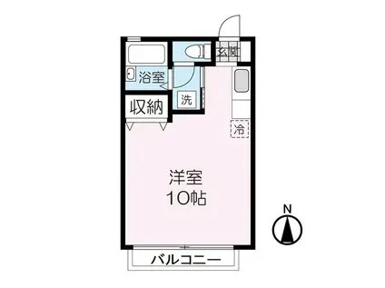 ニューセジュール小田原(ワンルーム/1階)の間取り写真