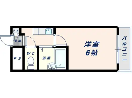 高井田ルグラン(1K/5階)の間取り写真