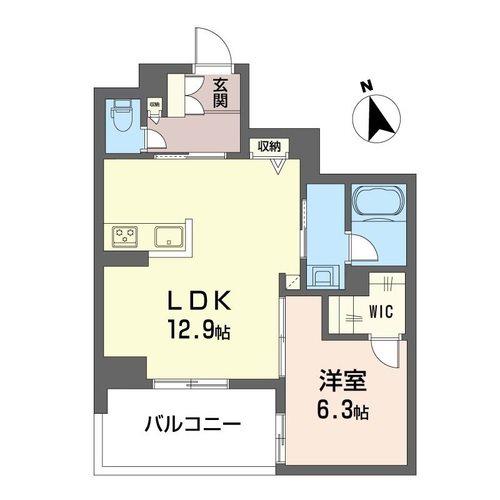 アミコート(1LDK/1階)の間取り写真