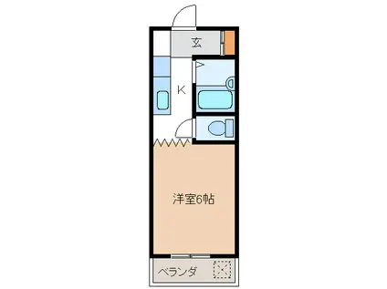 SPERANZAII(1K/2階)の間取り写真
