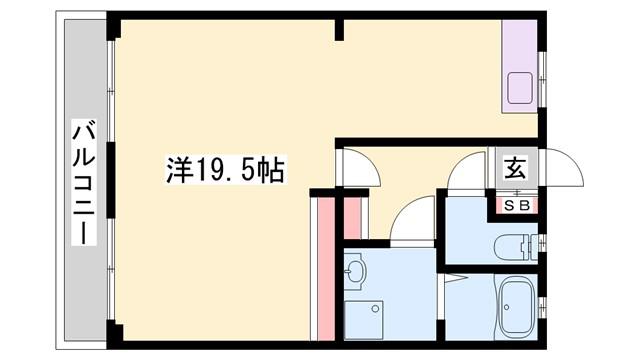 三宅マンション(ワンルーム/2階)の間取り写真