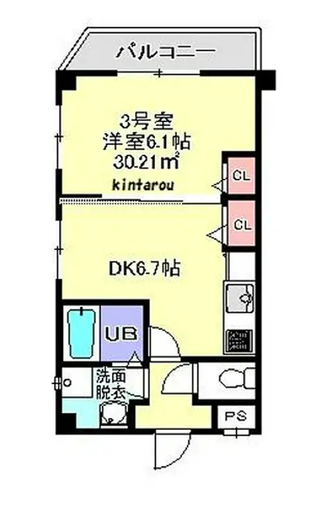 SEA SPRING 1ST 4階階 間取り