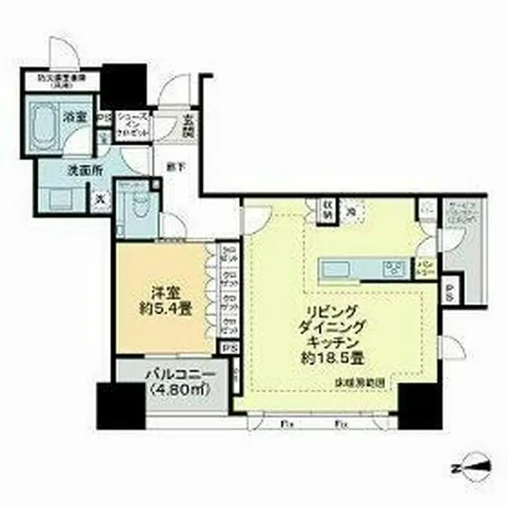 クラッシィハウス大手町ザ・スイート 8階階 間取り