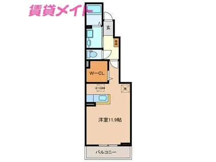 フォルシュ(ワンルーム/1階)の間取り写真