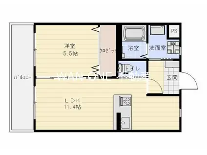 シュッド・エコール(1LDK/4階)の間取り写真